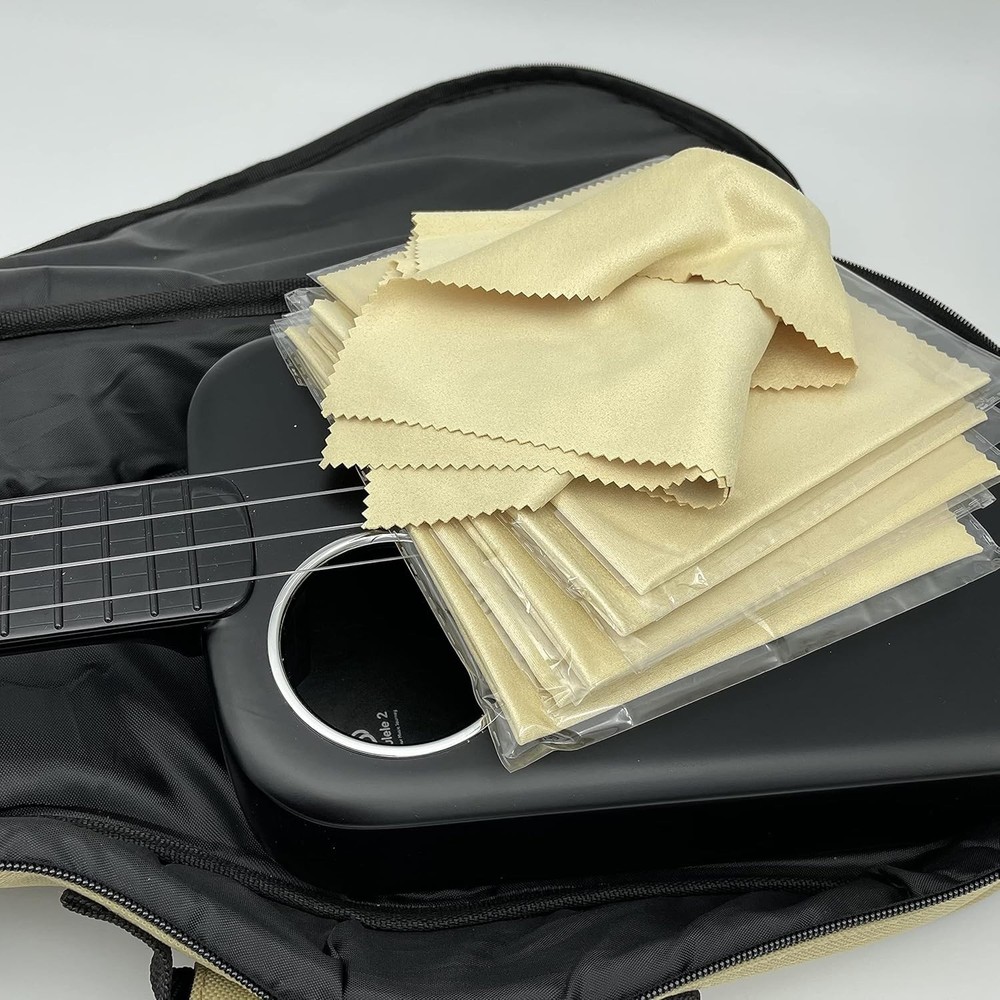 Versatile Yellow Microfiber Cloths for Musical Instruments - 12"x12" 6-Pack