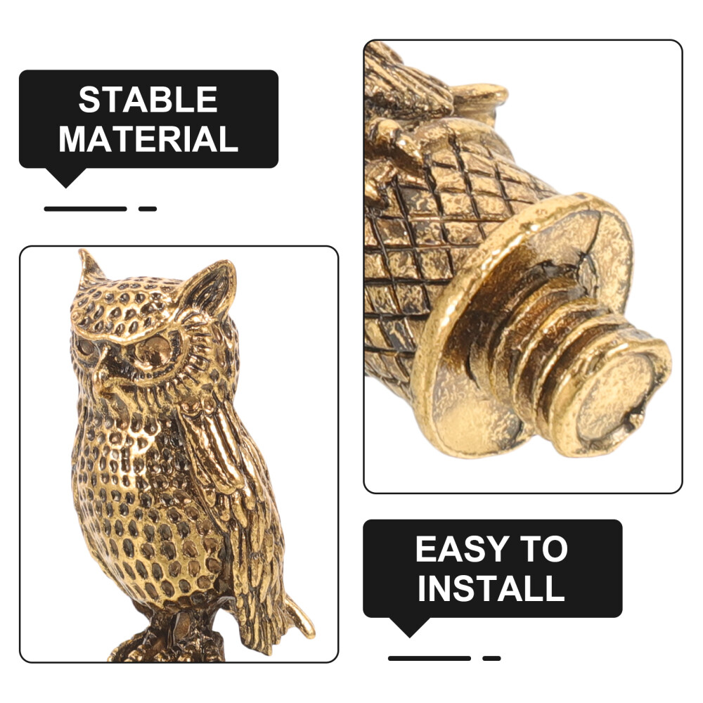 Wax Seal Wittled Handle Owl Stamp Golden Universal Replacement