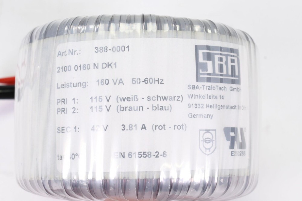 SBA 388-0001, Toroidal transformer