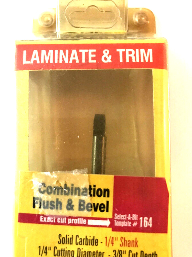 OLDHAM # 140-4-FTBS SOLID CARBIDE FLUH & BEVEL 1/4" ROUTER BIT - SHIPS FREE