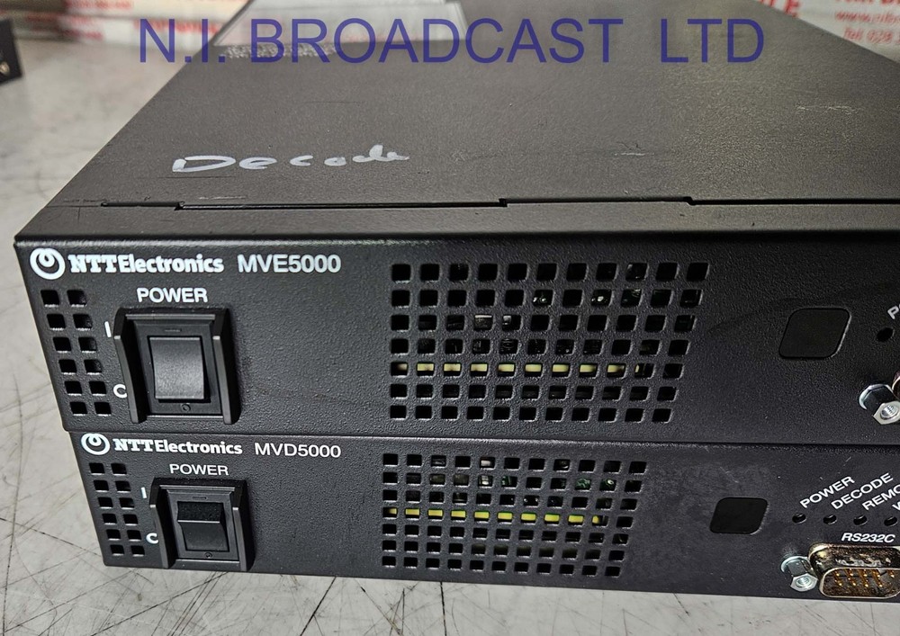 1x NTT IP mvd5000 decoder and 1x IP mve5000 encoder h.264 mpeg4