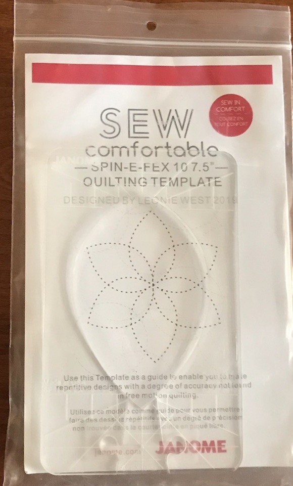 NEW Janome Spin-E Fex 10-7.5" Quilt Ruler Template