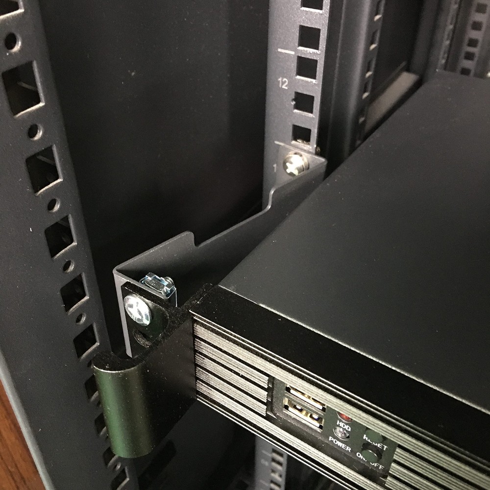 Jingchengmei 1U Server Rack Depth Extender - 4-Inch/10 cm Deep 1U, Black
