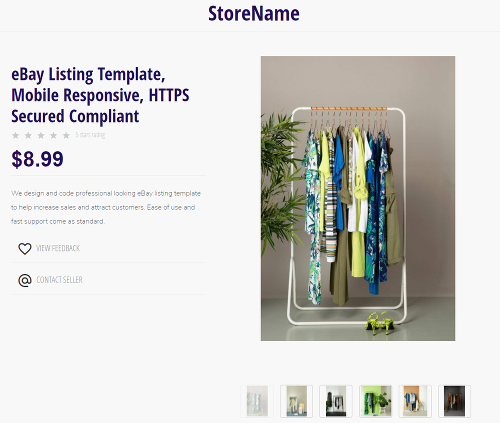 Mobile Responsive ebay Listing Template 2023 | HTTPS Secured Compliant
