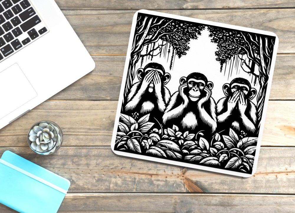 Three Monkey | Funny sign For Home or Office