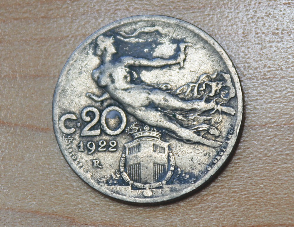 1922 Italy 20 Centesimi