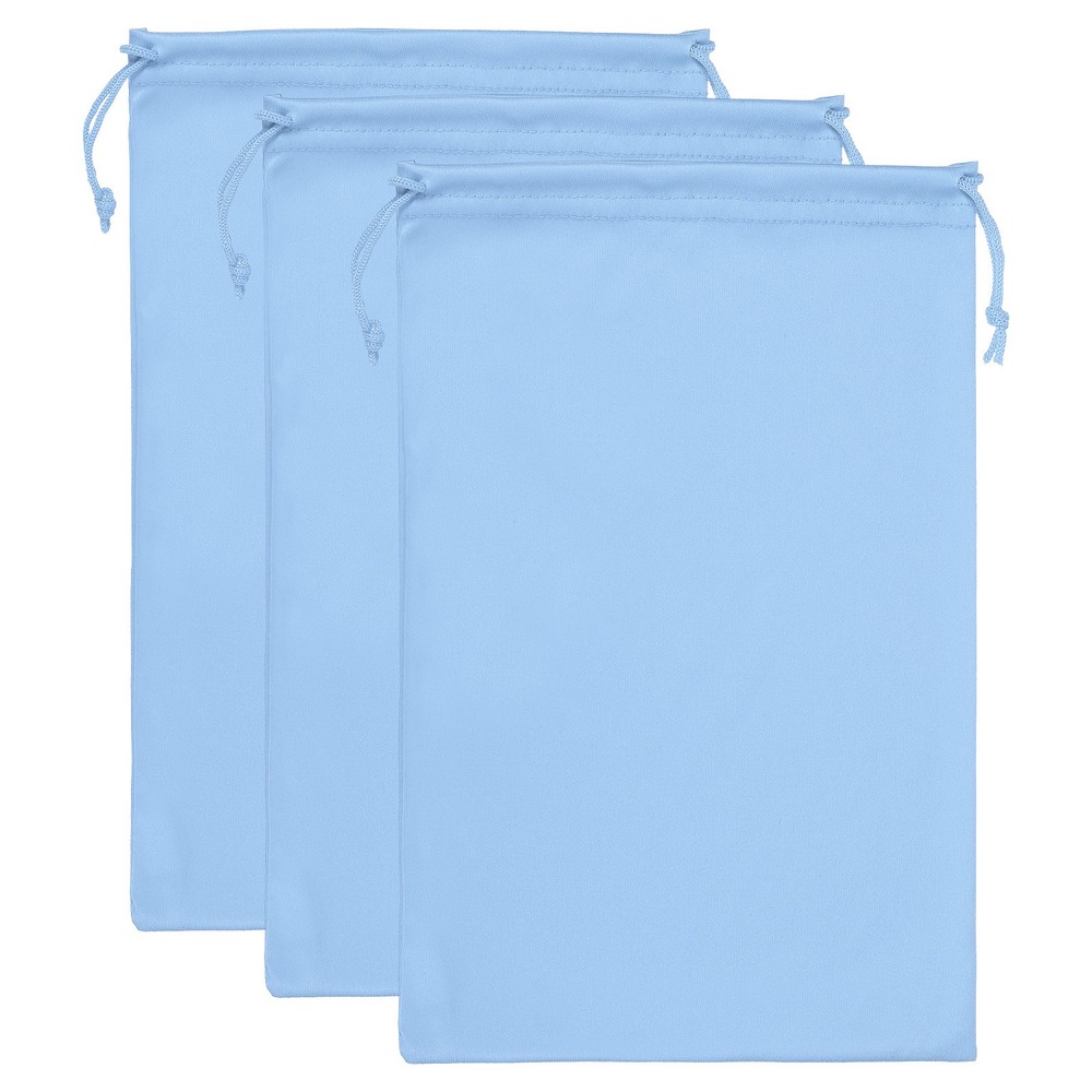 Ski Goggle Bag, 3 Pack Microfiber Snow Goggles Case Sleeve, Light Blue