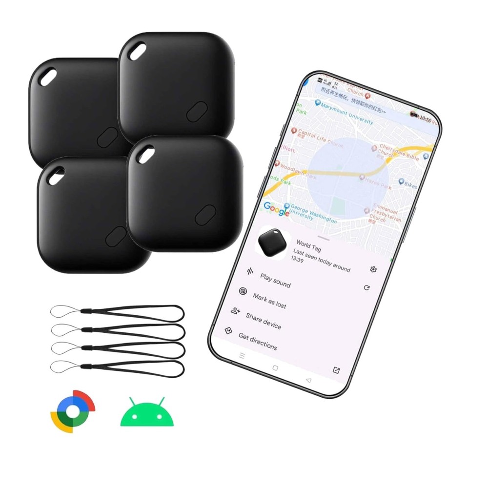 Compact Bluetooth Tracker for Android Users - Easy Setup and 10- Battery