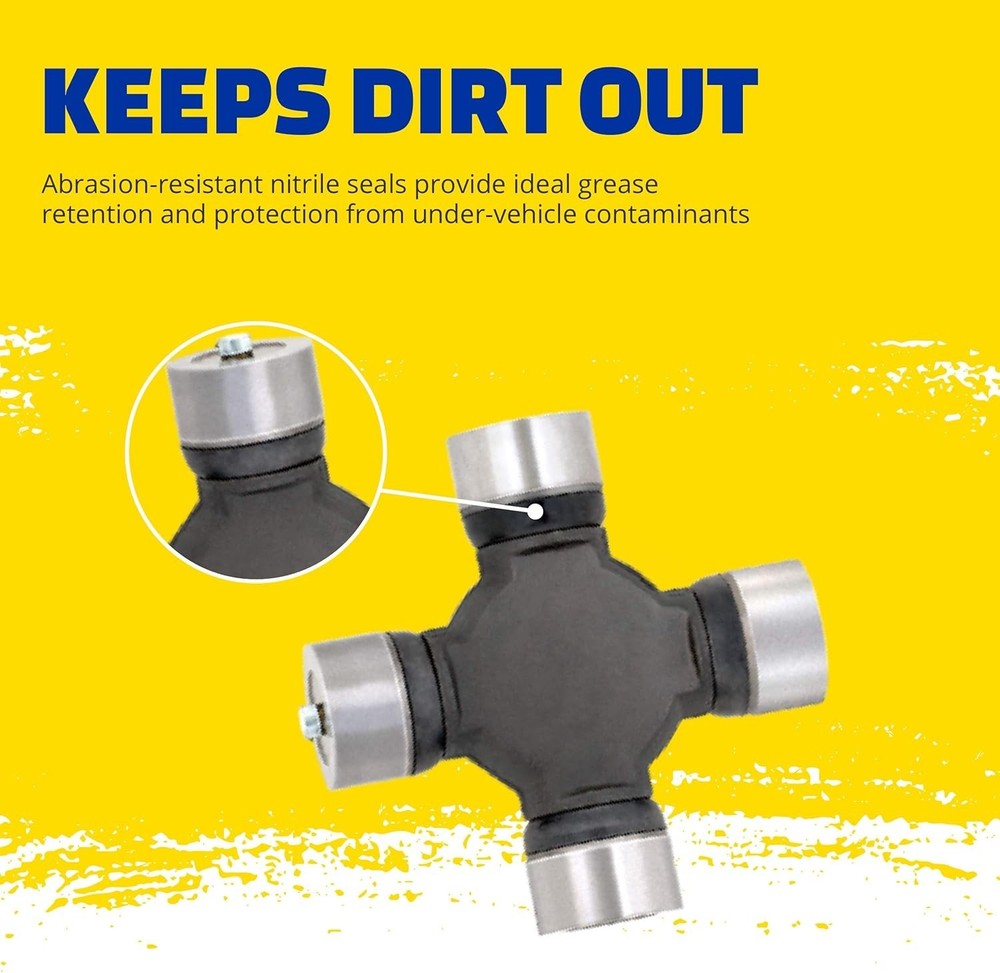 Rugged Greaseable Universal Joint Suitable for Multiple Vehicles Including Jeep
