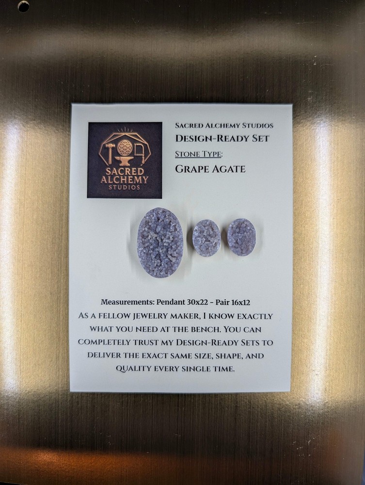Oval Shape - Grape Agate - Botryoidal - Design-Ready Set
