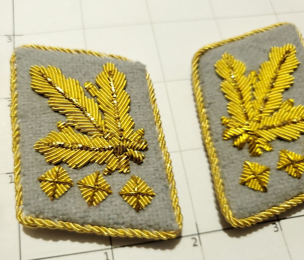 German WW2 Officer Collar Tabs PAIR Luftwaffe