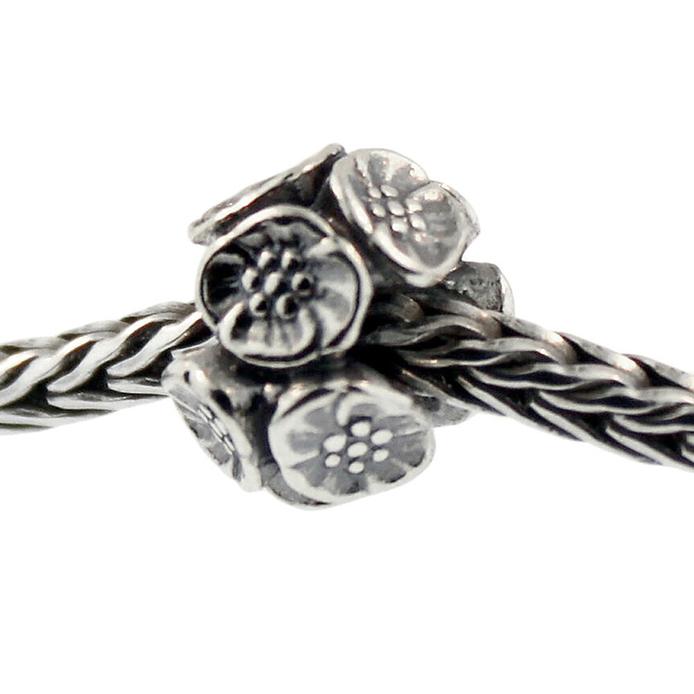 Authentic Trollbeads Sterling Silver 11449 Cherry Blossoms :0