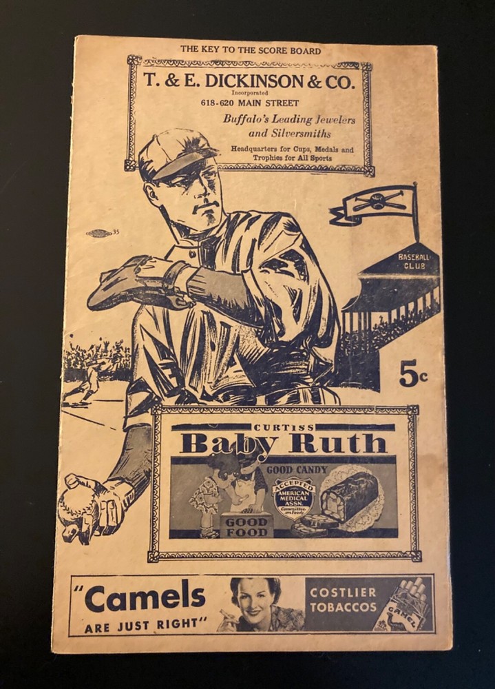 Early 1900's Buffalo Bisons Baseball Program - Ollie Carnegie Era