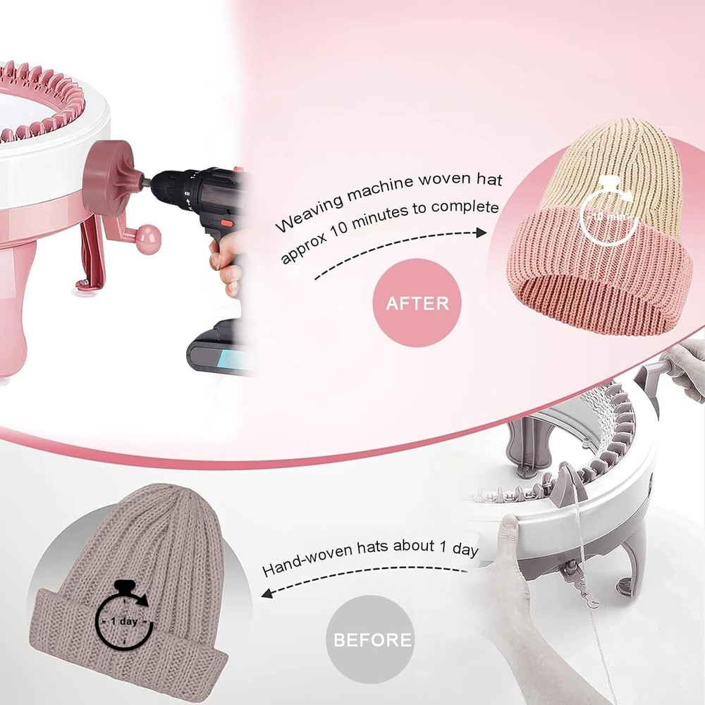 Knitting Machine Adapter, Quick Knit Replaceable Crochet Machine Adapter with...