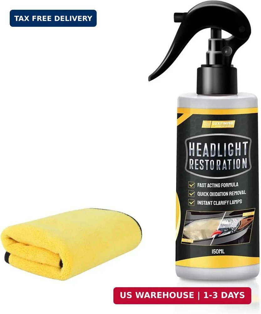 Headlight Restoration Kit, Instantly Restores Yellowing, Oxidation and Cloudy, B