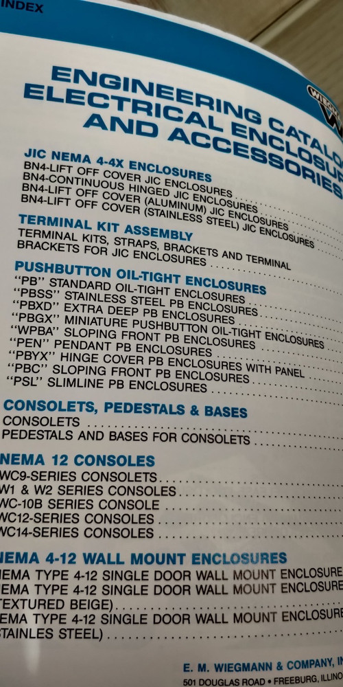 WIEGMANN engineering Catalog 5th edition electrical enclosures C2