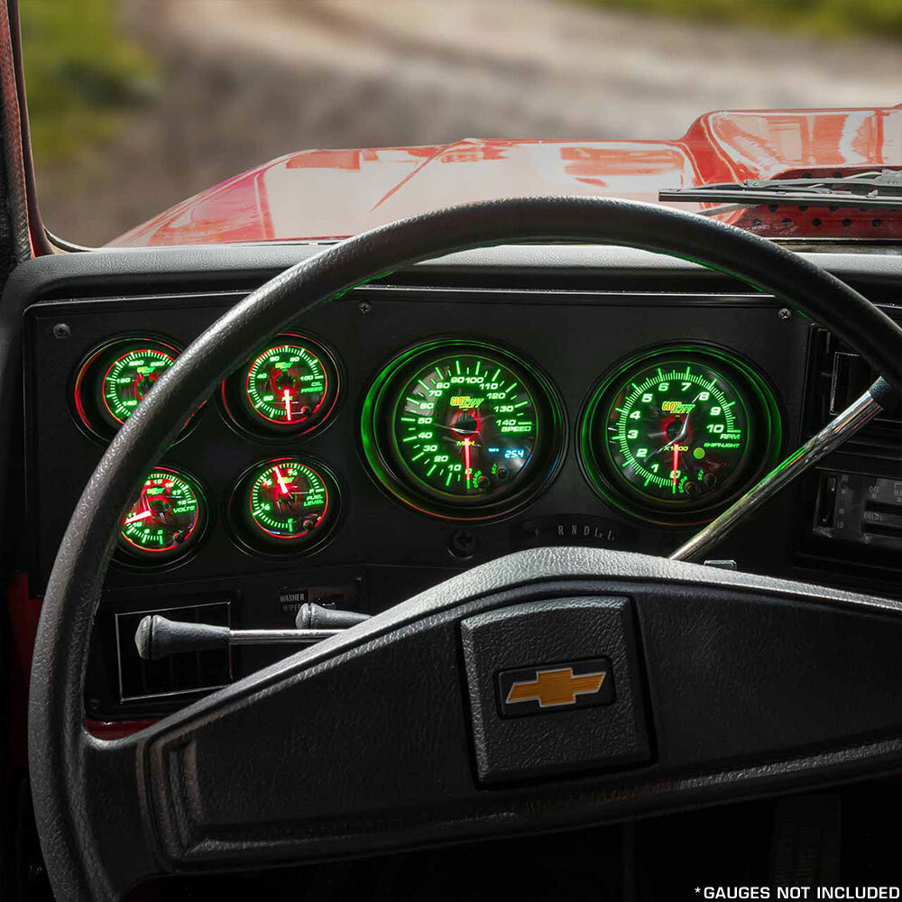 GlowShift 6-Gauge Cluster Dashboard Replacement Panel for 73-91 Chevy K5 Blazer