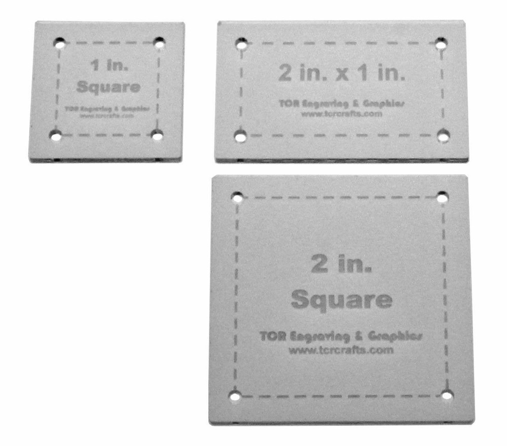 3 Piece Square/Rectangle Set - Special- Quilting templates