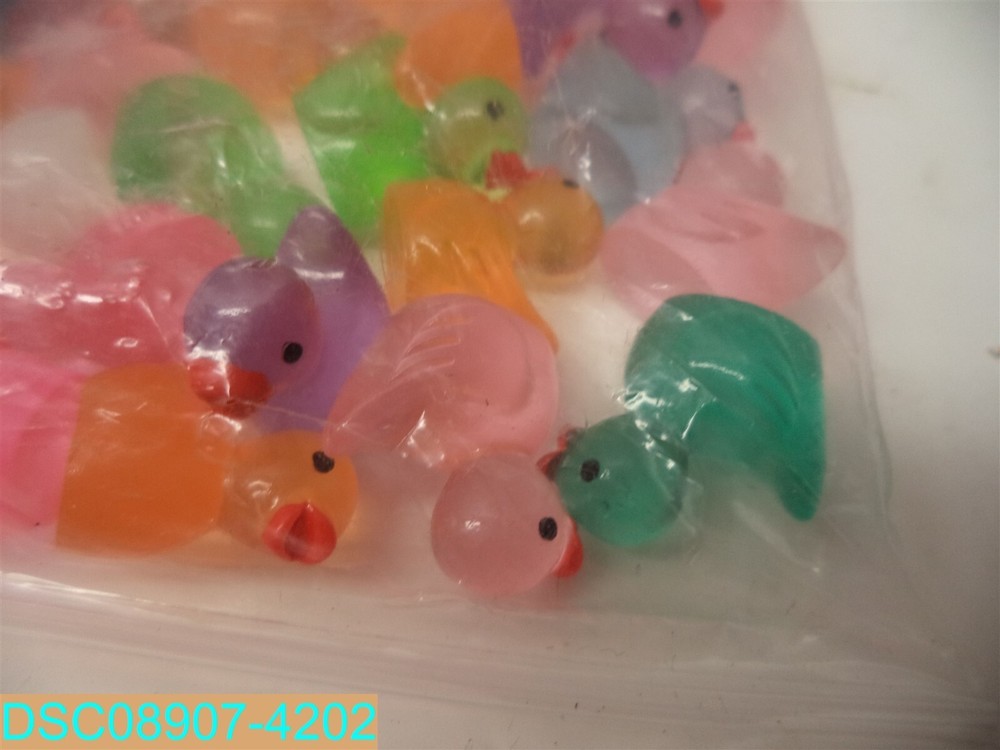 QTY=200: Mini Resin Luminous Tiny Ducks Mixed Color's