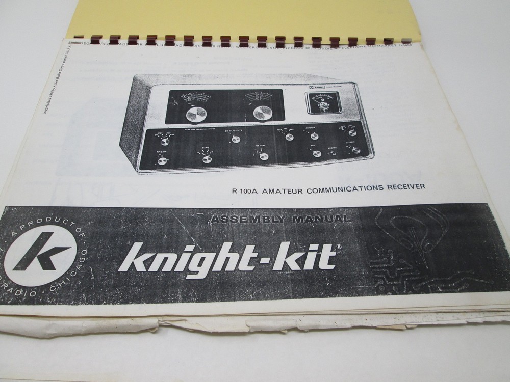 Knight Electronics R-100A Amateur Communications Receiver Manual