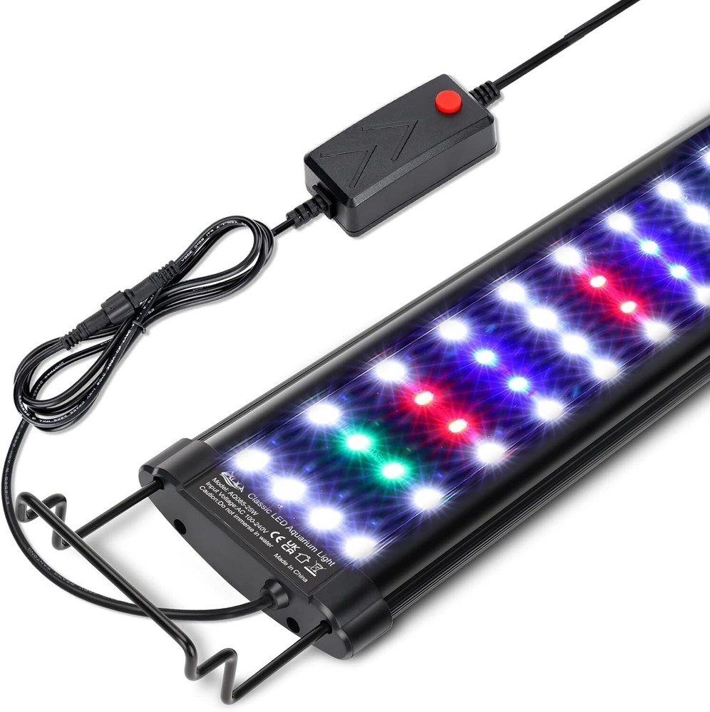 High-Definition 1055 Lumen Aquarium LED Light, 3 Color Modes, Adjustable Size