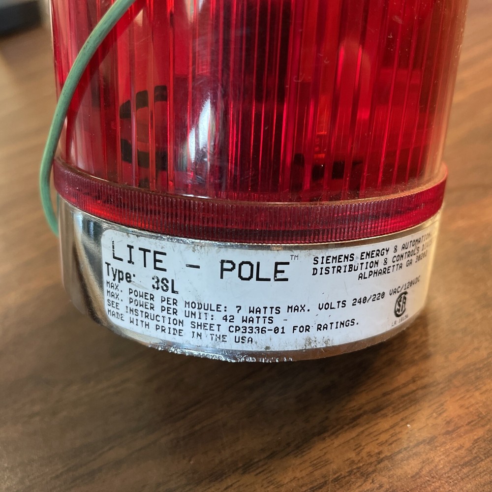 Seimens Lite-Pole 3SL Red New open box
