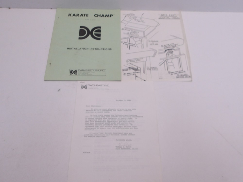 Data East: Karate Champ- Installation Instructions w/Schematics + MORE