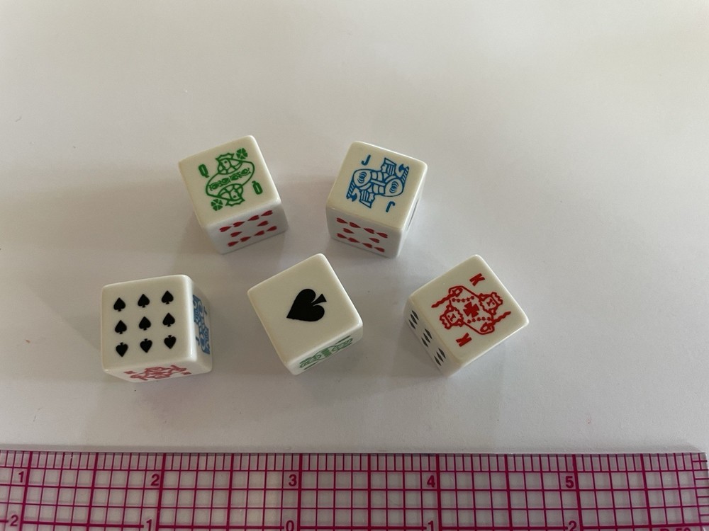 Vintage Poker Dice, Unique Graphics