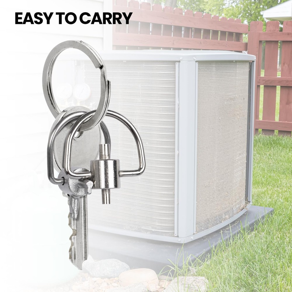 HVAC Tools, Locking Cap Key for Refrigerant Safety Caps, Universal, Silver