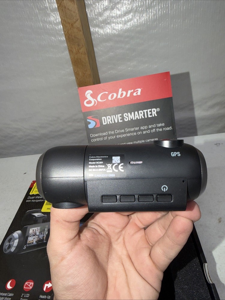 Cobra SC201 Dual View Smart Dash Cam - Black (UNTESTED!)