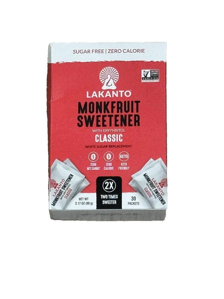Classic Monk Fruit Sweetener with Erythritol Packets - 3 Boxes = 90 packets