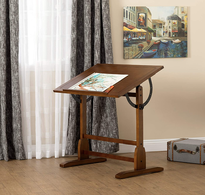 Drafting Table Adjustable Desk Art Drawing Board Surface Vintage Rustic Craft