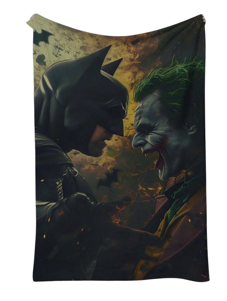 DC Classic Comic Book Bat Character  Throw Blanket -51"×59"- Lightweight -Joker