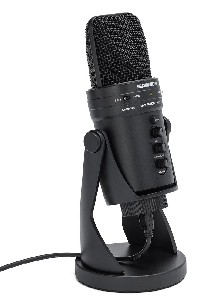 SAMSON G-Track Pro Studio USB Podcast Microphone Mic+Built in Audio Interface