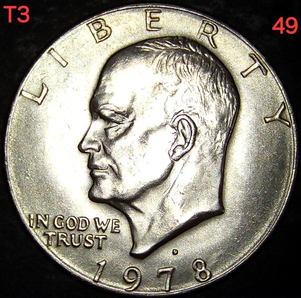 💥💥1978 D ERROR "Ike" Eisenhower $1 Almost Uncirculated💥