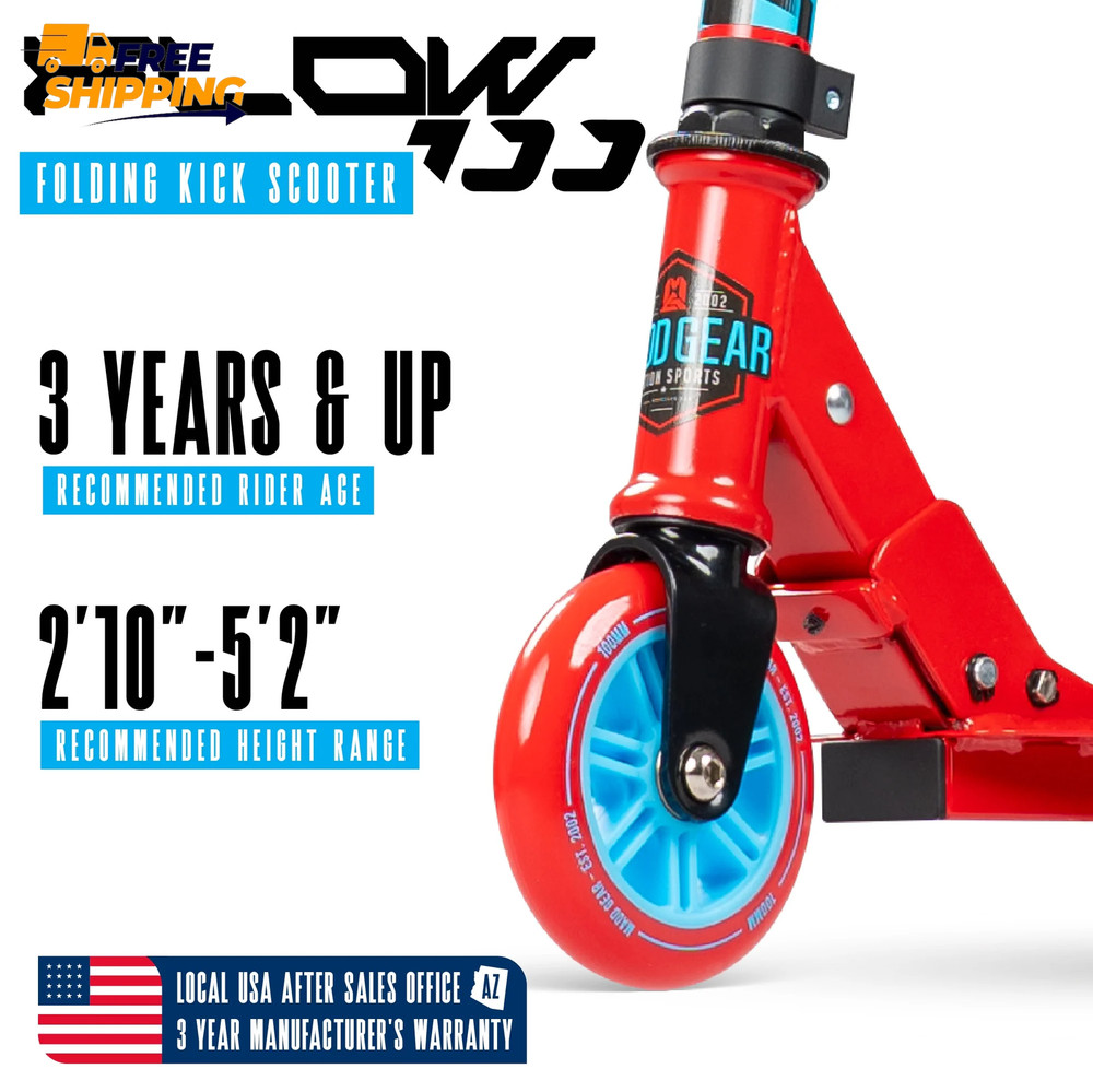 Kids Folding Kick Scooter – Lightweight Steel Frame, Adjustable Handlebar