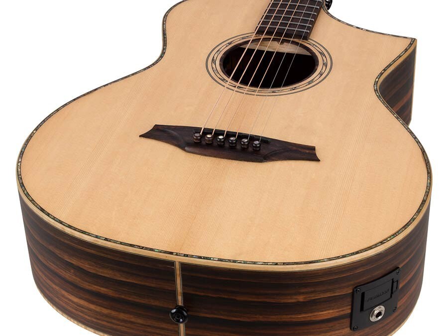 BROMO Guitar Fully Solid Rocky Mountain Series Cut + Pickup + Display Bag