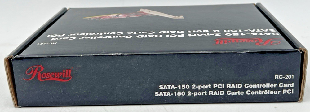 (2) ROSEWILL RC-201 SATA-150 PCI RAID CONTROLLER CARD 2-PORT