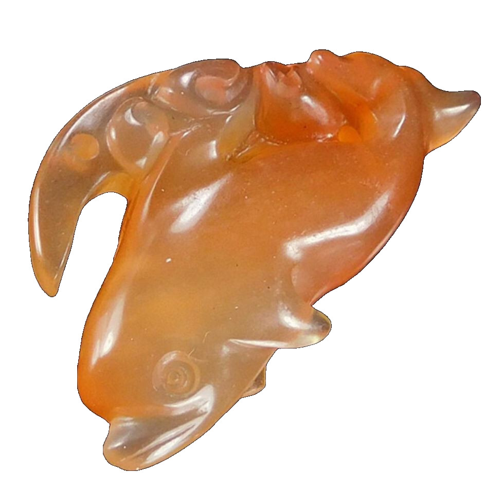 Red Chalcedony Dolphin Pendant Red Chalcedony