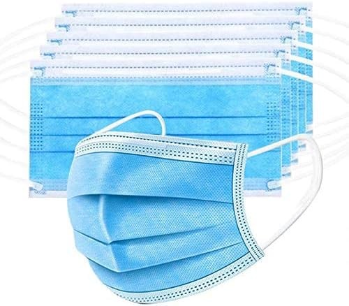 500 Pack Disposable Face Masks (5 Boxes, 100pcs/Box) Blue Face Masks for Prot...
