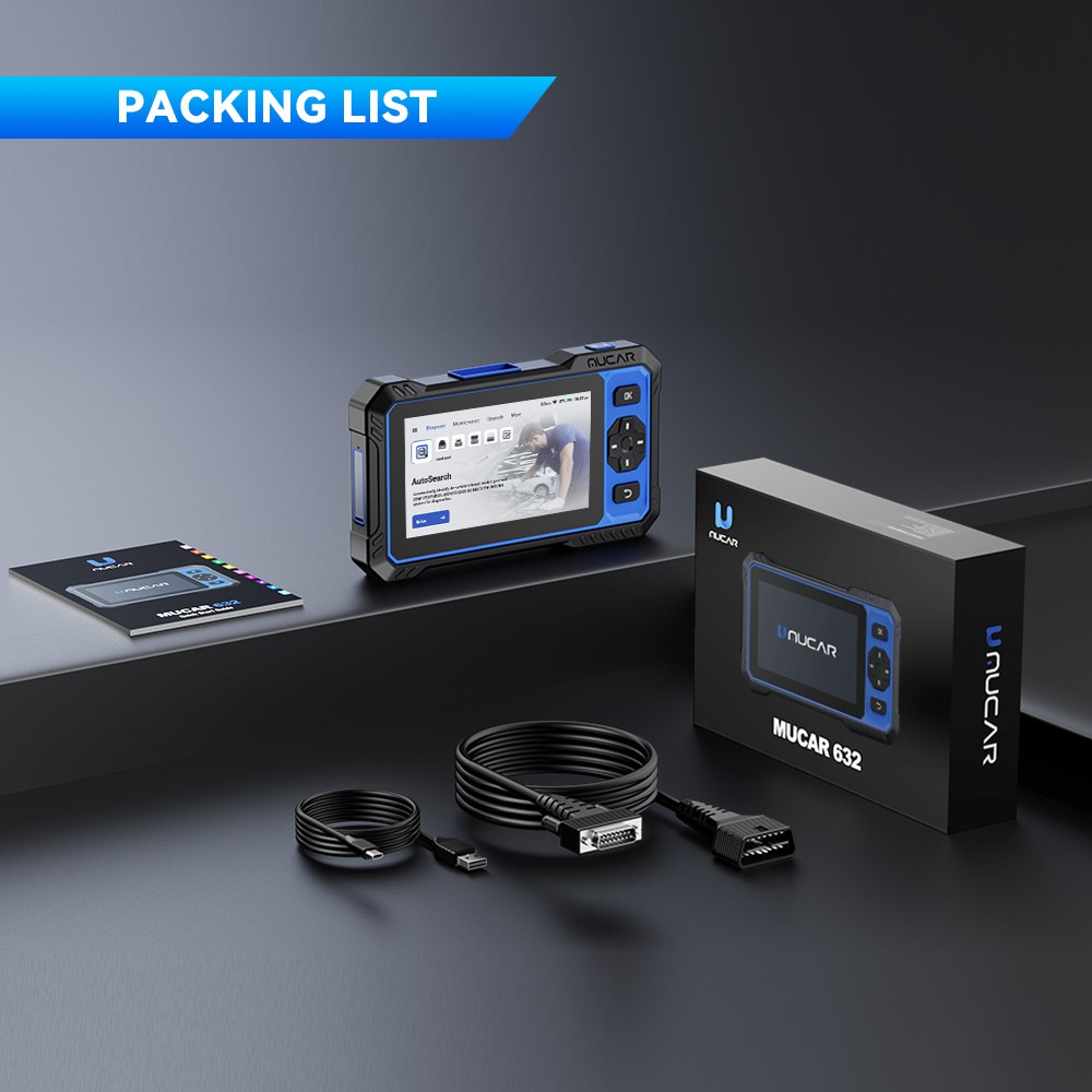 Mucar 632 OBD2 Code Reader Scanner Engine ABS SRS Diagnostic Tool Active Test US