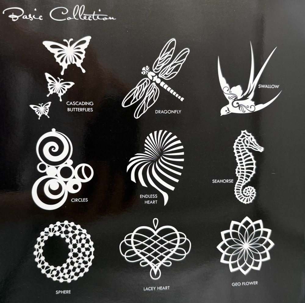 Professional Glitter Tattoo & Body Art Basic Kit | Stencils, Brushes, Business