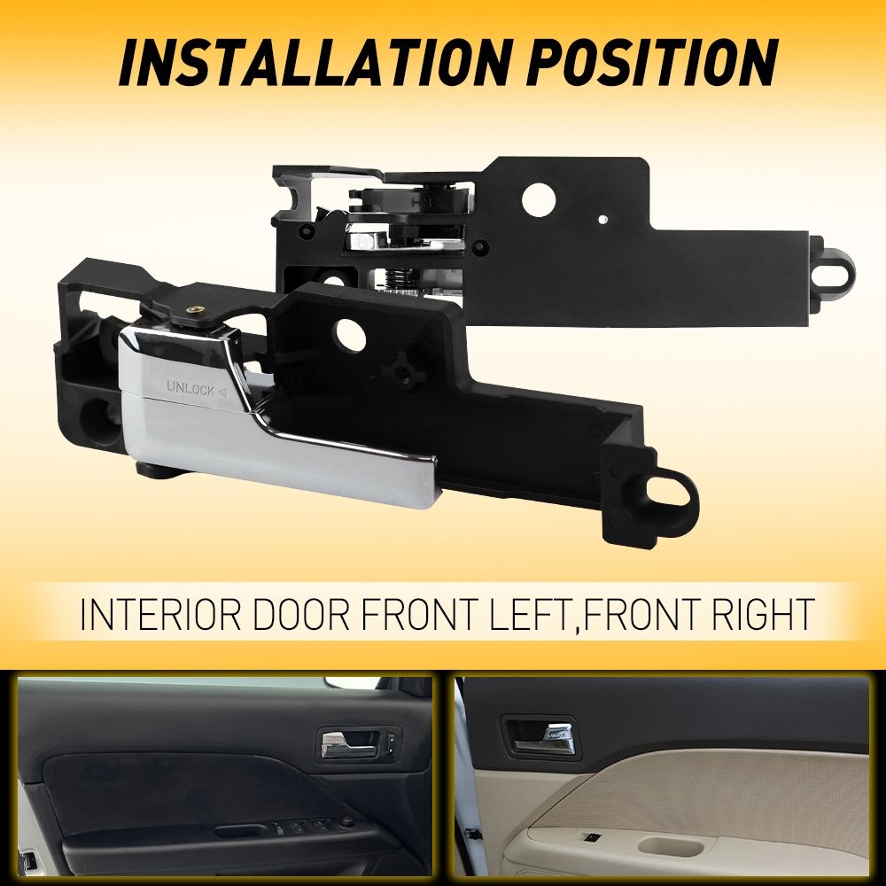 Front Driver Passenger Side Inside Interior Door Handle Chrome For Ford Fusion E