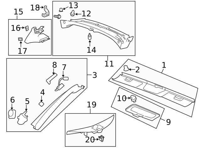 Genuine GM Side Trim Panel 20823299