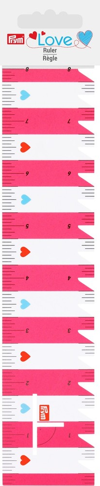 Prym Love Ruler 8"-Pink