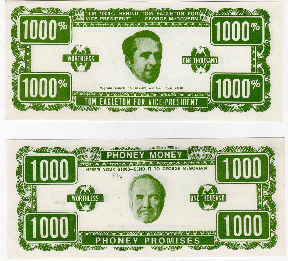 1972 McGovern Eagleton Phoney Money Bill