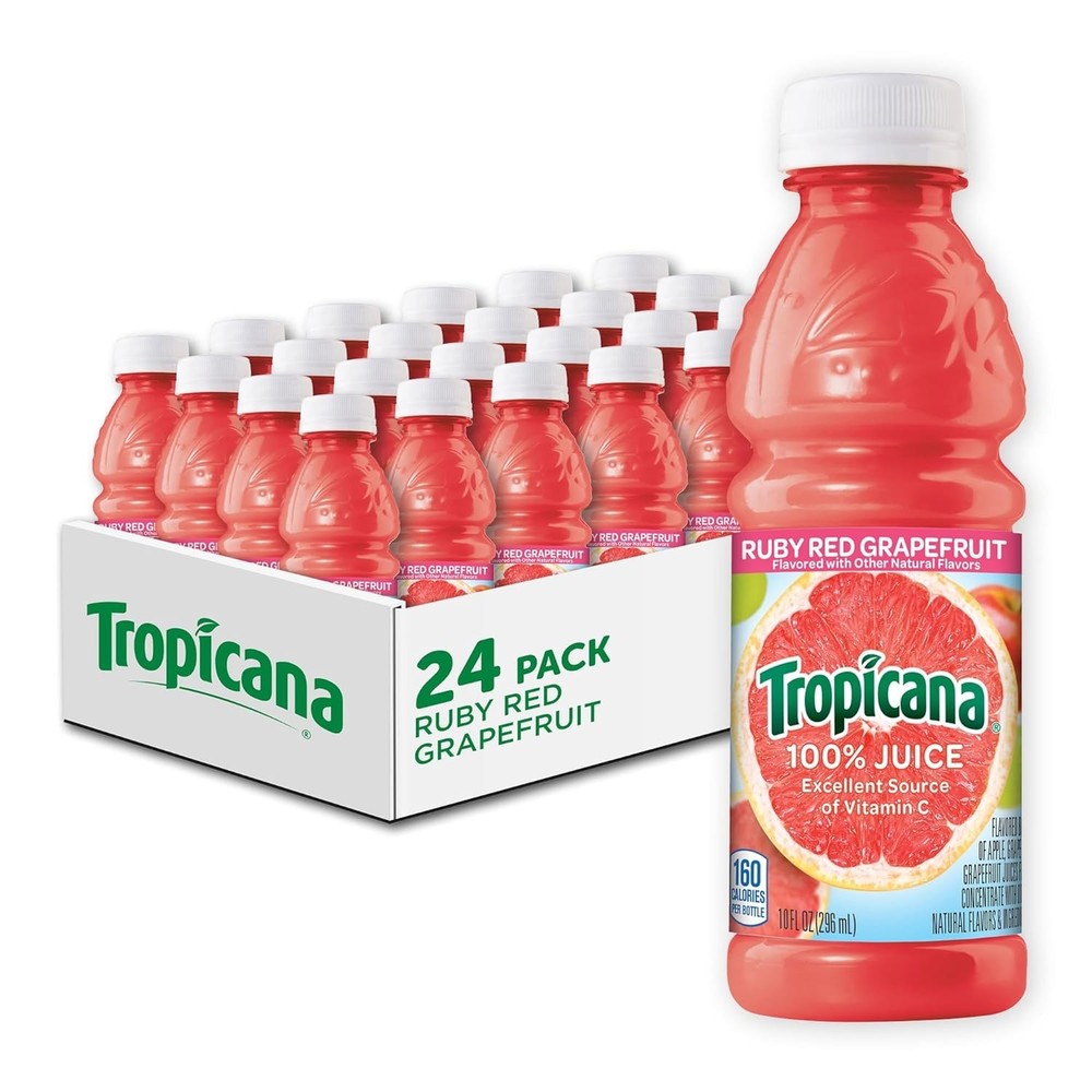 Ruby Red Grapefruit Juice 24 Pack 10 Fl Oz Natural Citrus Flavor