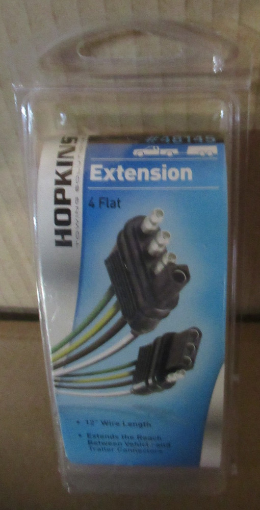 HOPKINS 48145 4-FLAT 12" EXTENSION WIRE PLUG