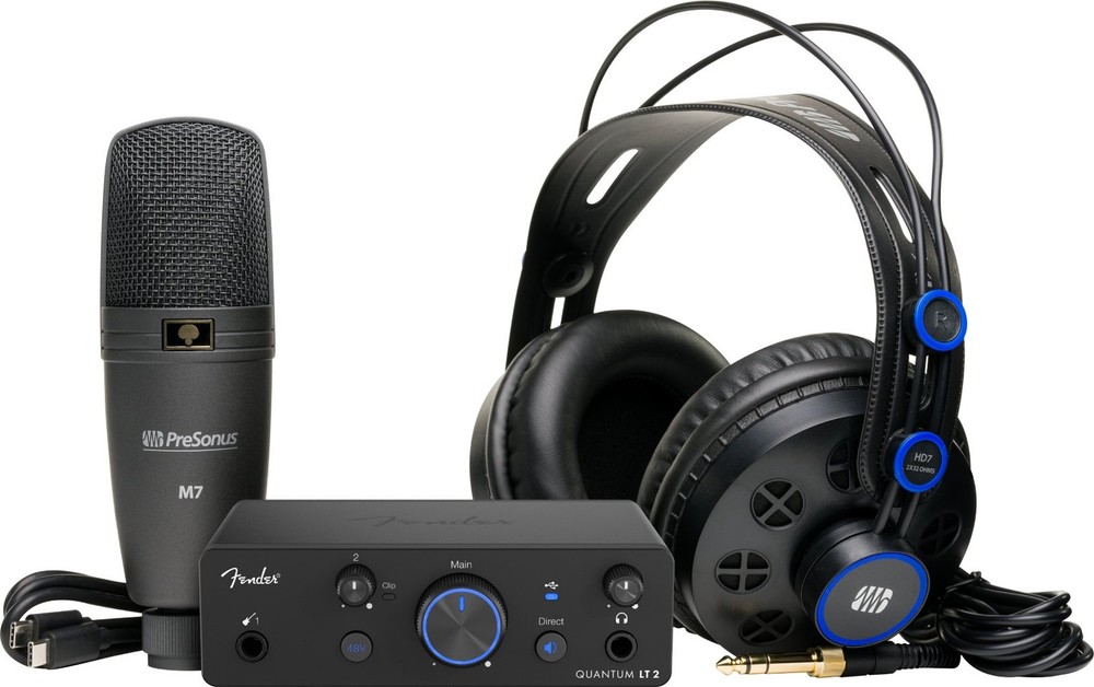 Fender Quantum Creator Kit w/ Interface+Microphone+Headphones+Stand+Pop Filter