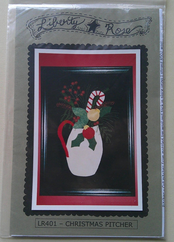 Christmas Pitcher wall applique quilt pattern *A18